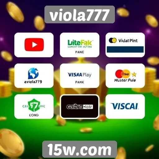 Métodos de pagamento disponíveis no viola777